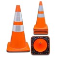 Traffic Cone - 6in and 4in Reflective Collar